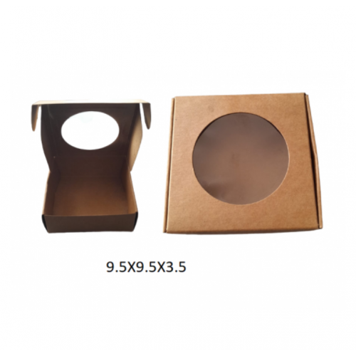 BOX KRAFT DONUT SINGLE 9.5*9.5*3.5 BOX KRAFT DONUT SINGLE 9.5*9.5*3.5
